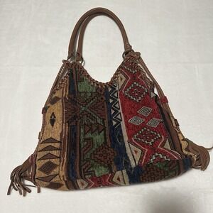 Back In The Saddle Western Purse Natrona Tapestry Bag Tote Southwestern